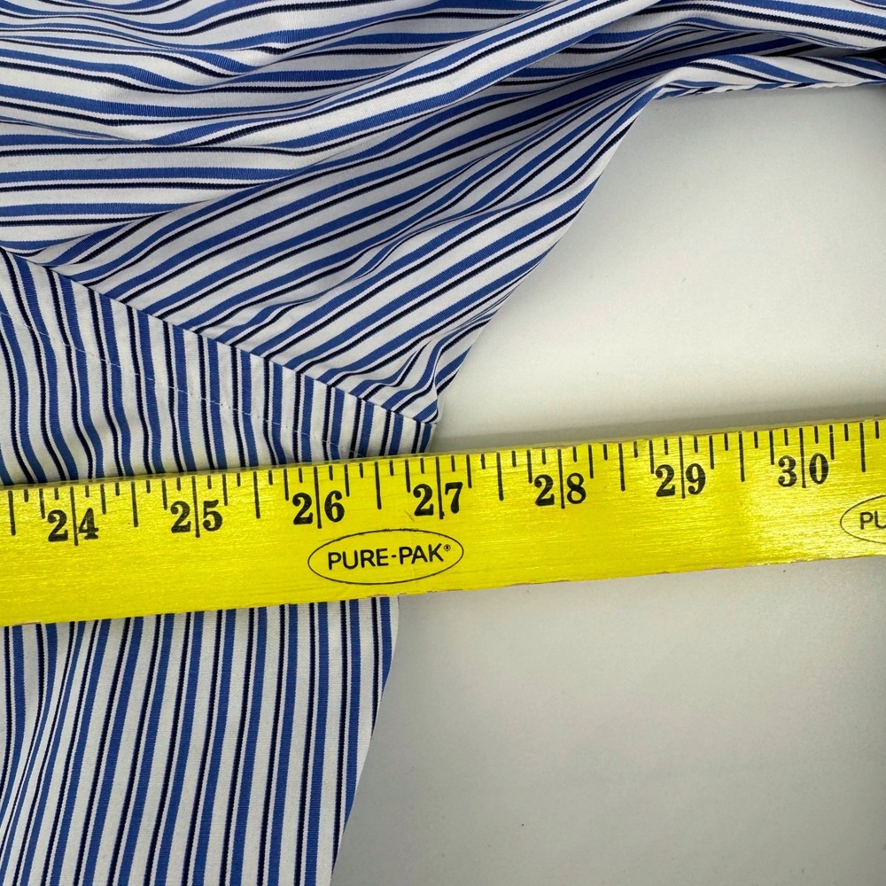 Ralph Lauren Mens Classic Fit Striped Button Down Shirt Blue White XL - Picture 7 of 8